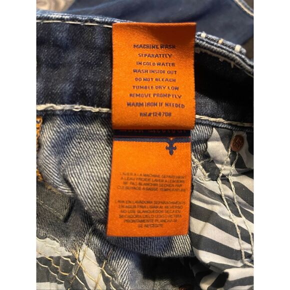 Rock Revival Mens Dark Washed Pablo Relaxed Straight Leg Denim Jeans Size 40 - Picture 16 of 16